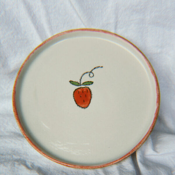 Talerz śniadaniowy w truskawki 17cm