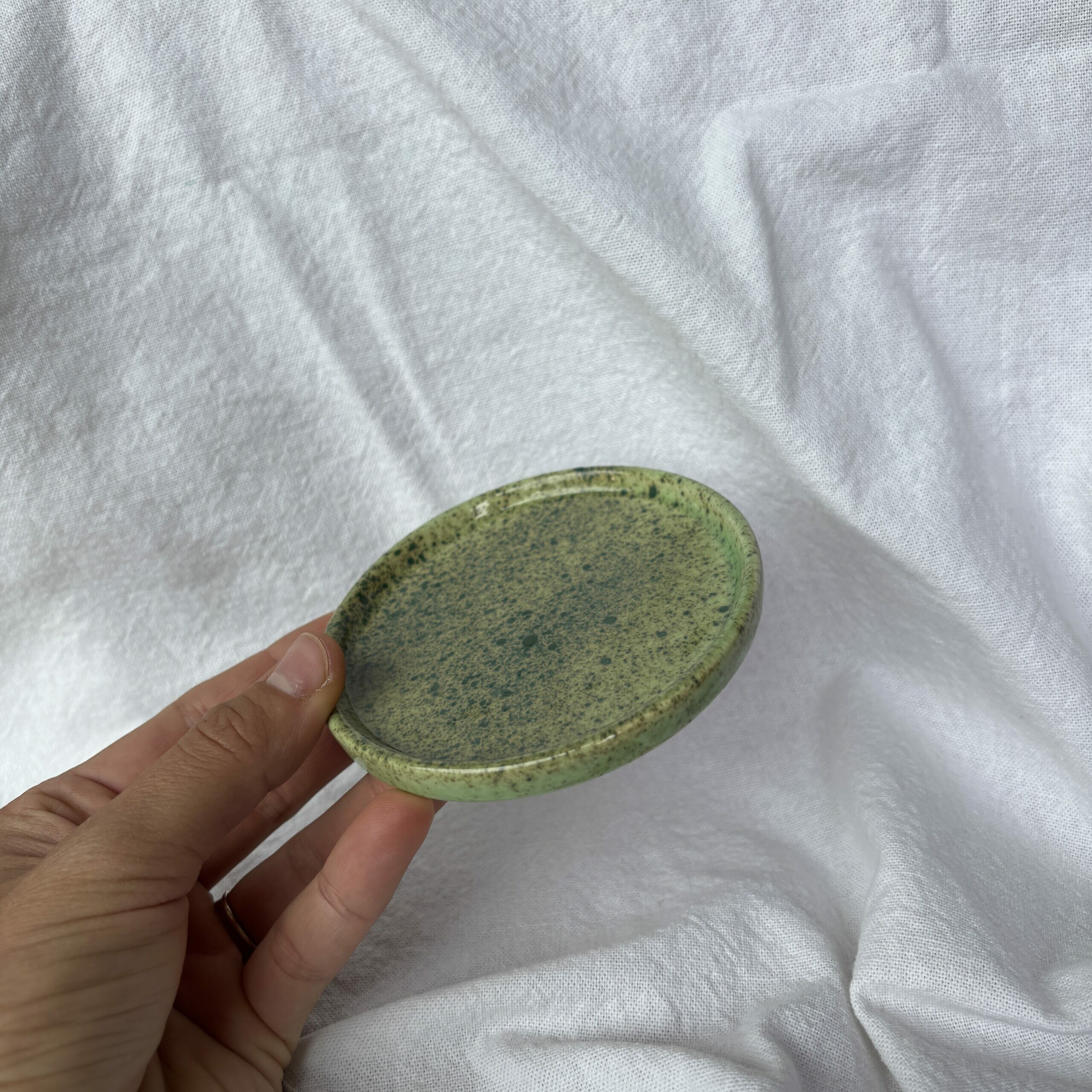 Talerzyk zielony ciemny 9cm - obrazek 2