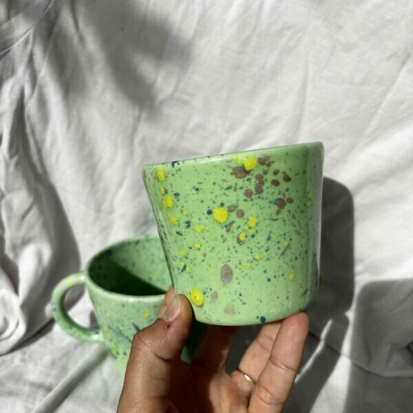 Kubek zielone chlapki 200 ml