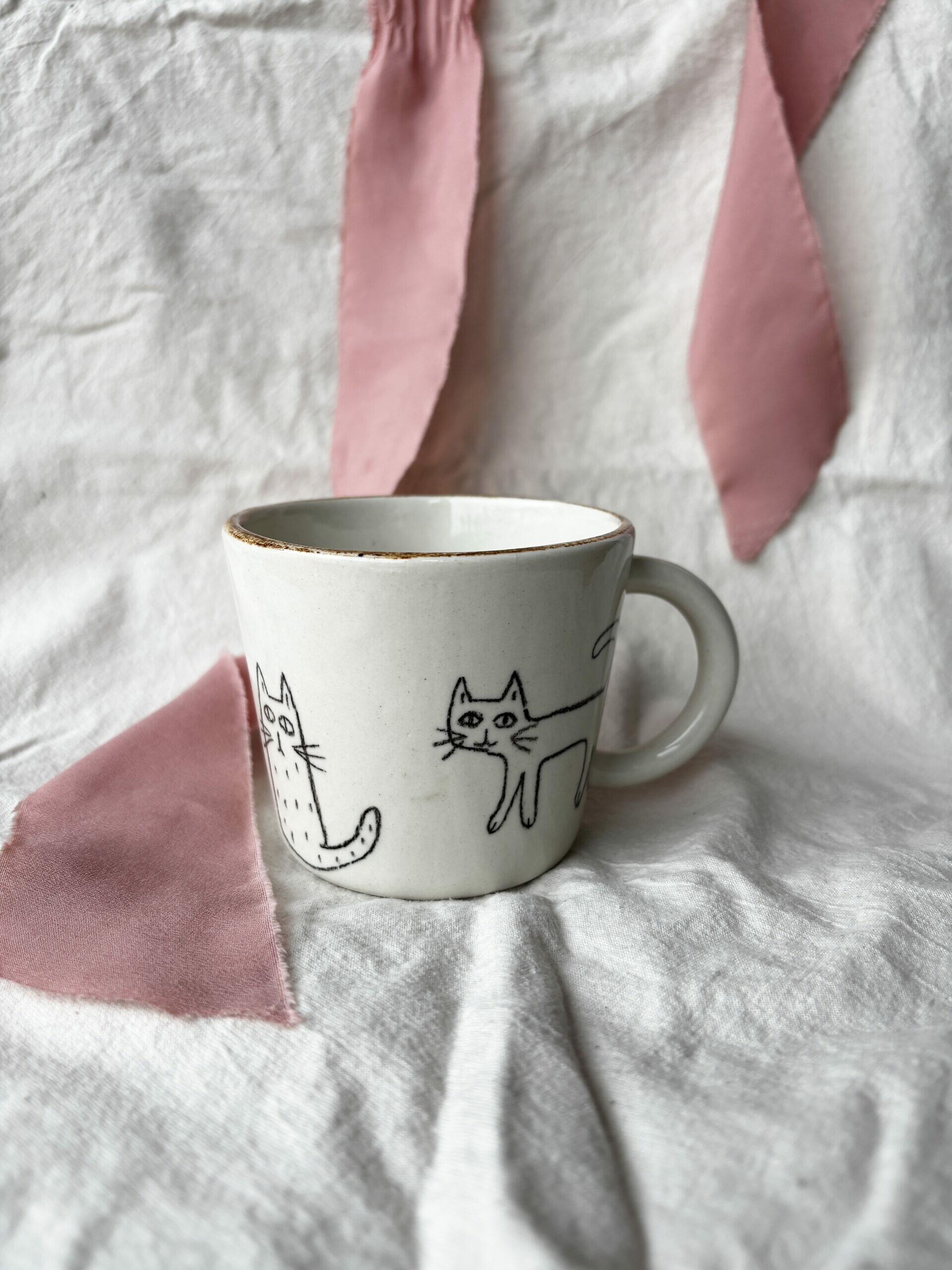 Kubek w kotki z uchem 200 ml - obrazek 4