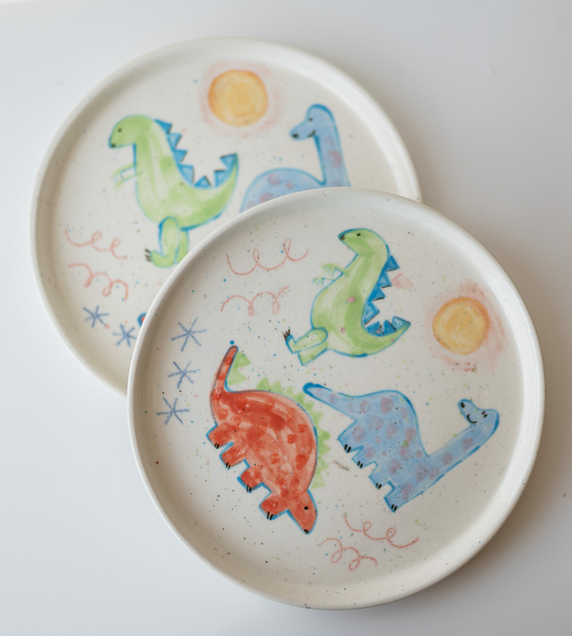 Talerz śniadaniowy w dinozaury 17 cm